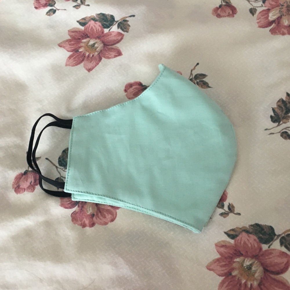 KIDS Mint Light Turquoise, Solid Quality Face Mask - Picture 4 of 6